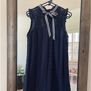 Navy dress with bow